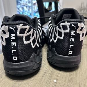 Puma Black and White Sneakers with Cushioned Sole